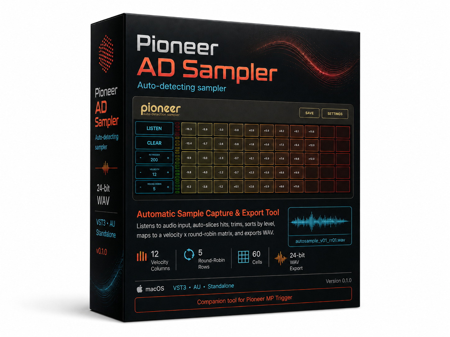 Pioneer AD Sampler software box