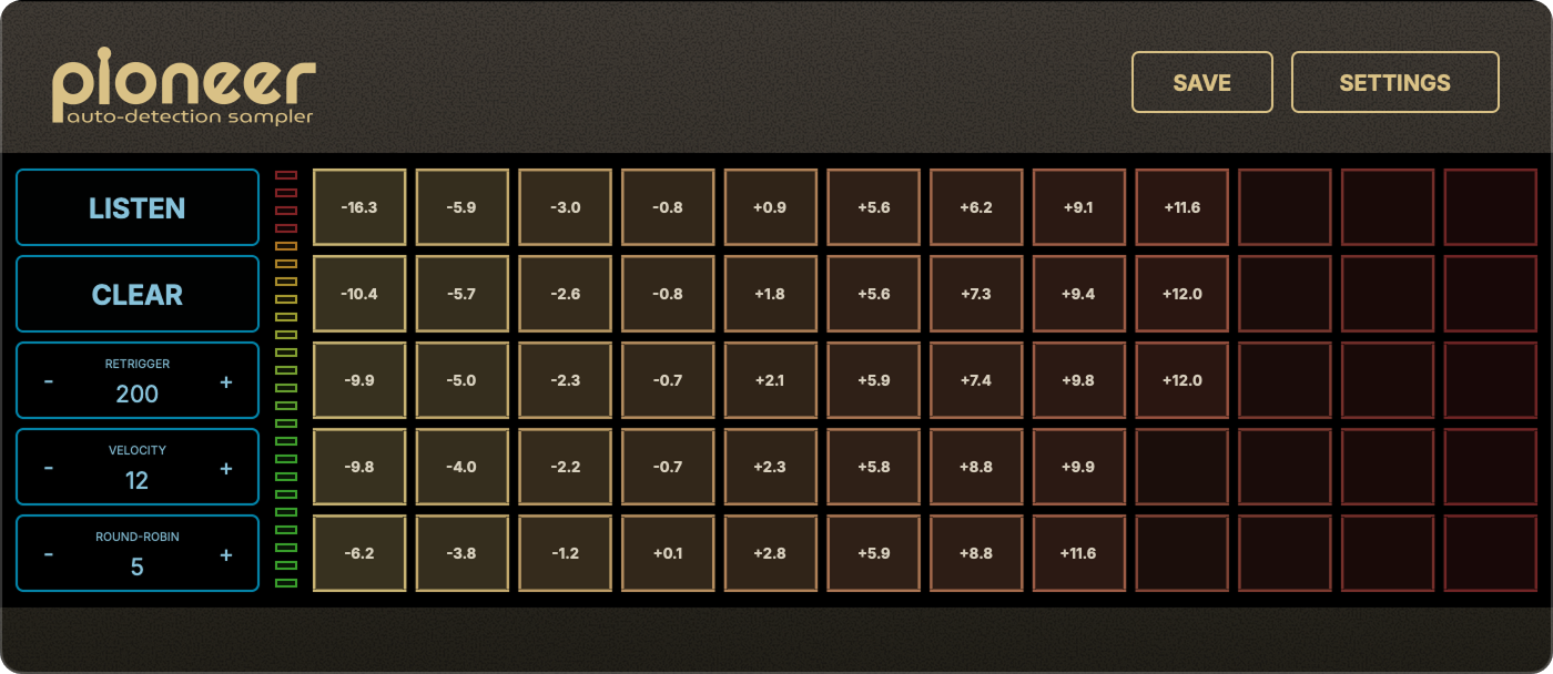 Pioneer AD Sampler plugin interface